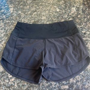 lululemon speed up short size 4 4 inseam black